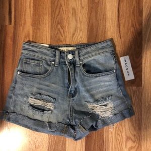 pacsun denim mom shorts